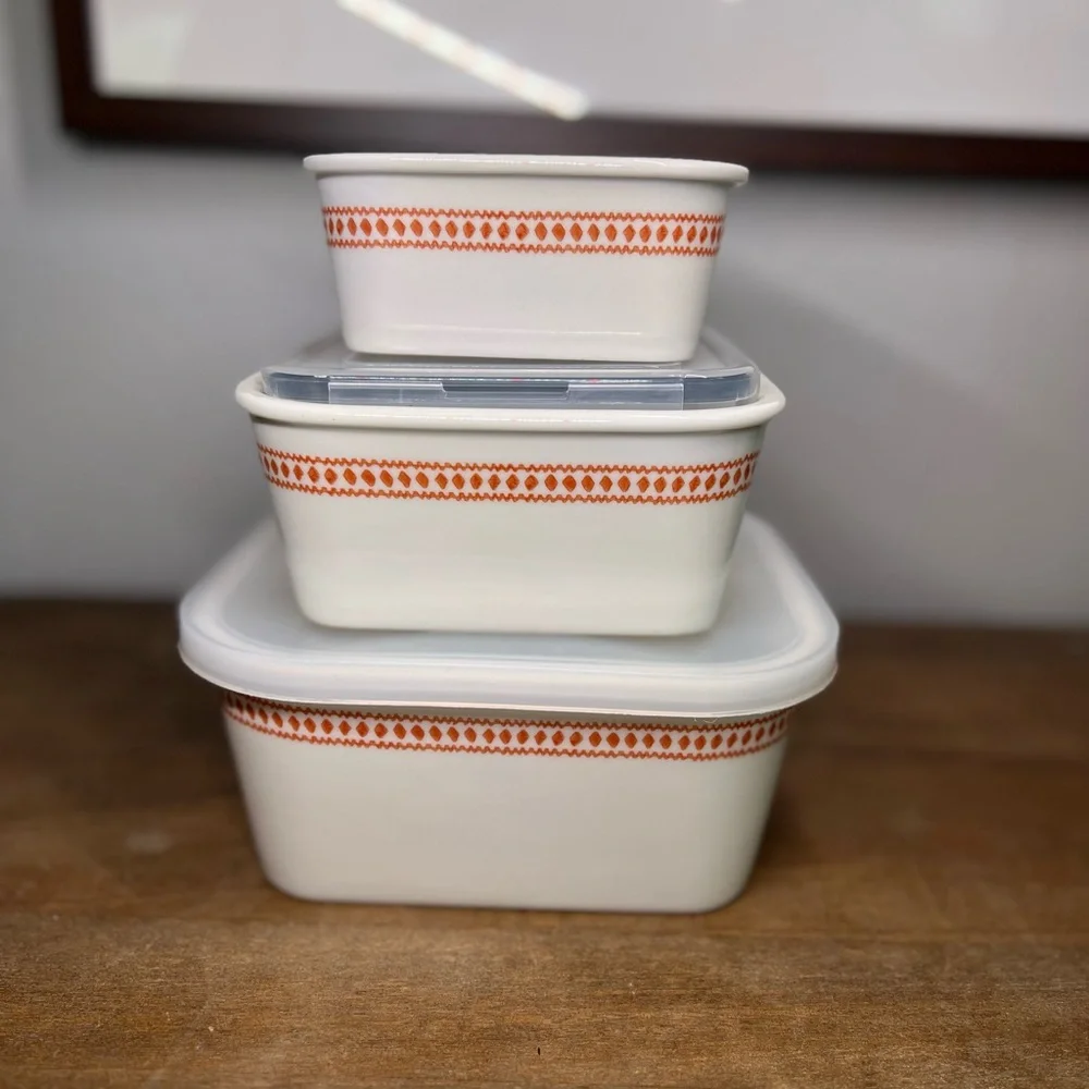 Hearth And Hand By Magnolia Set Of 3 Harvest Porcelain Containers (Fall 2019)